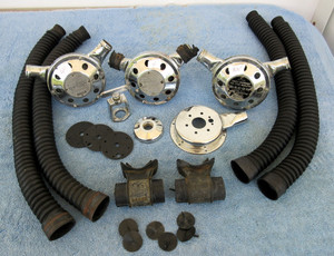 Vintage Dacor R-4 Double Hose Scuba Regulator Parts and Others