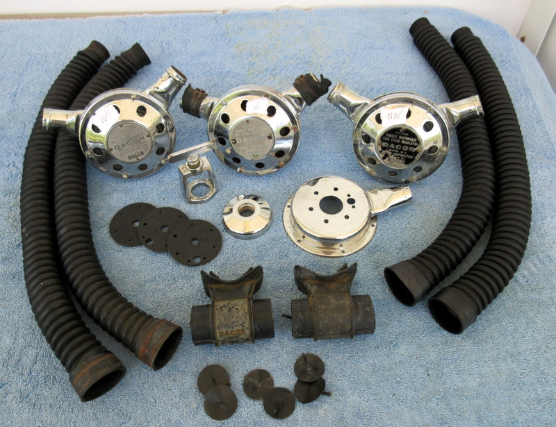 Vintage Dacor R-4 Double Hose Scuba Regulator Parts and Others