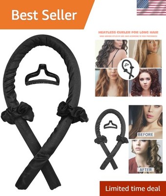 Heatless Silk Ribbon Curling Rod Headband - Effortless Curls for All Hair Types
