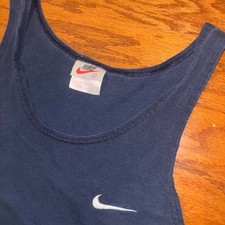 Vintage 90s Nike Made in USA Navy Blue Tank Top Size XL