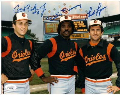 Cal Ripken Jr Eddie Murray Fred Lynn Signed 8x10 Photo Autograph JSA ...