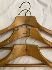 Vintage Norwood Clothes Coat Hangers 3 Heavy Duty Wood