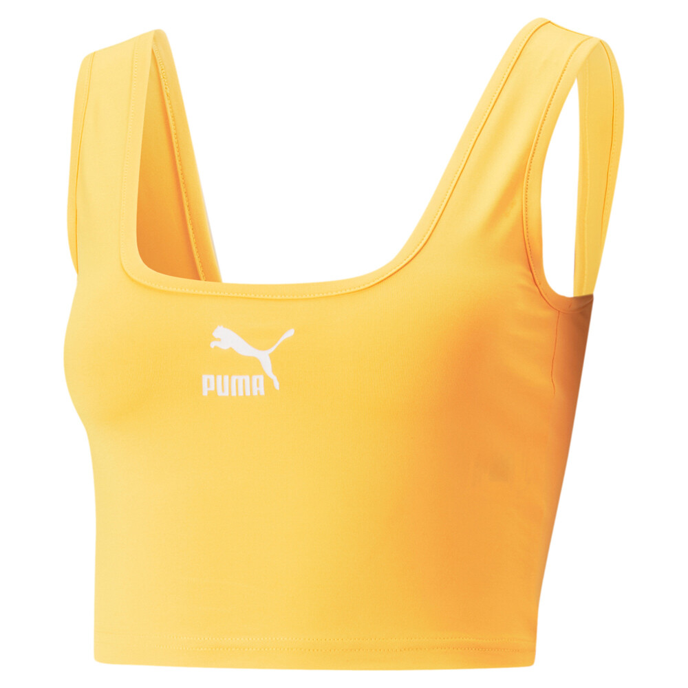 Летний укороченный топ Puma с круглым вырезом горловины, женский размер XL, спортивный повседневный 537839