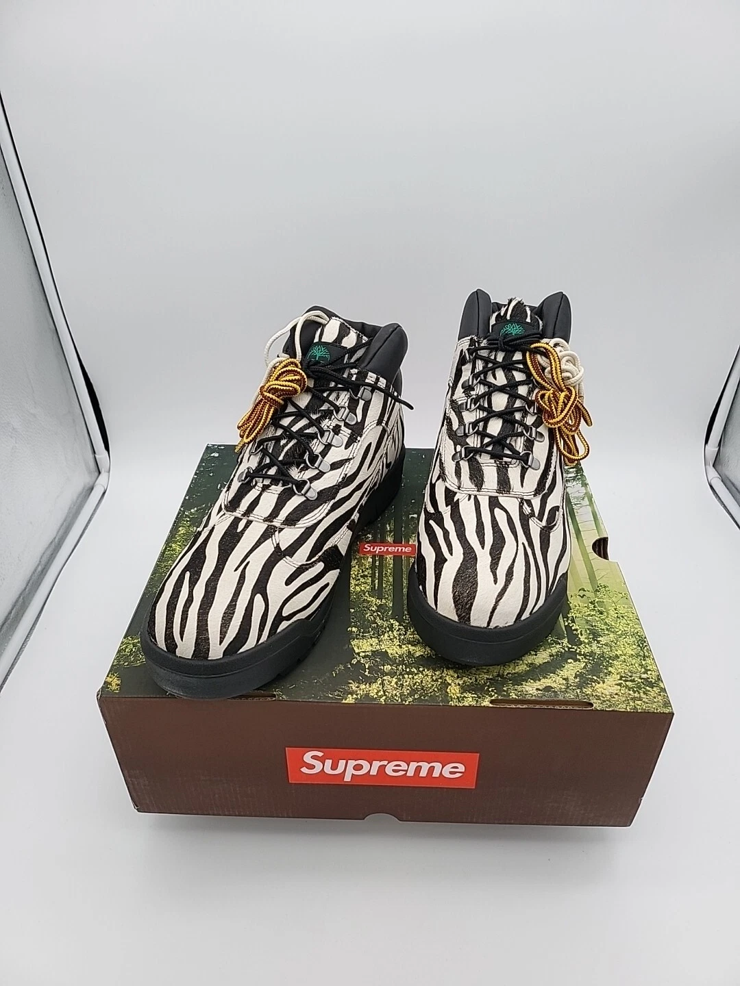 Supreme × Timberland Field Boot Zebra 24FW Semaine 13 Homme Taille 11,5 Noir Blanc 