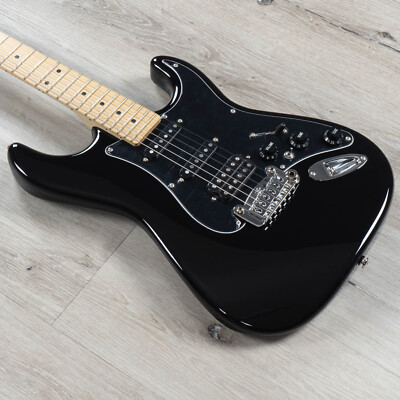 G&L USA Legacy HSS Guitar, Maple Fretboard, Jet Black Gloss