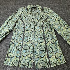 Peck And Peck Jacket Womens 6 Floral Paisley Blazer Green Black
