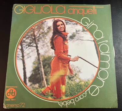 GIGLIOLA CINQUETTI GIRA L'AMORE 2 Track 7'' Picture Sleeve SANREMO Italy 1972