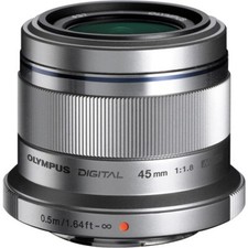 Reconditioned Olympus M.Zuiko Digital 45mm f/1.8 Lens- Silver