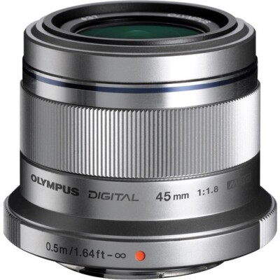 Reconditioned Olympus M.Zuiko Digital 45mm f/1.8 Lens- (Silver)