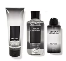 3 Pc Bath & Body Works Legend Body Cream, Wash & Body Spray New