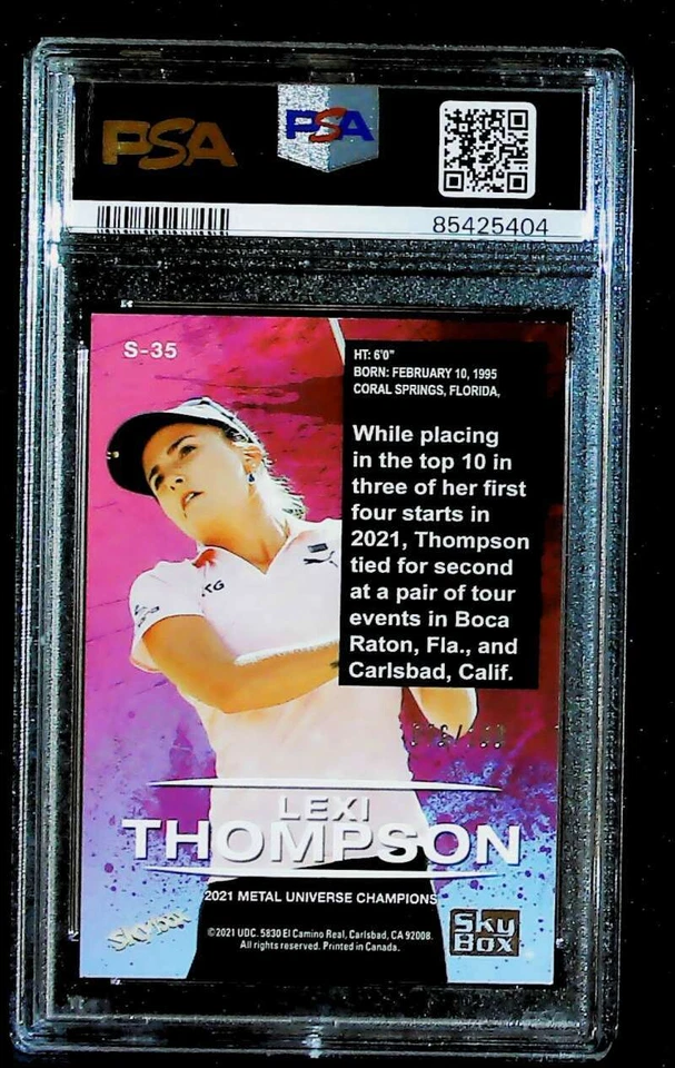 NM-MT PSA 8 2021 Metal Universe Skybox Premium Star Rubies 35 Lexi Thompson - Image 2 of 2
