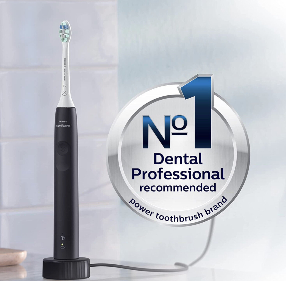 Philips Sonicare New 4100 Power Toothbrush with Pressure Sensor HX3681