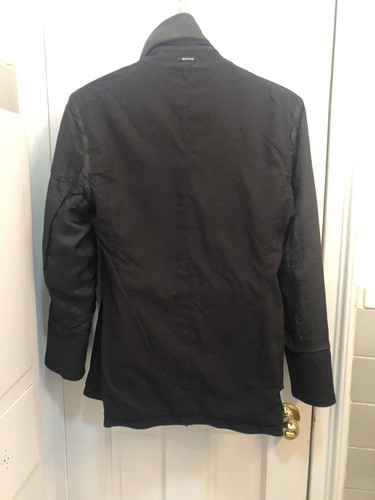 MAISON MARTIN MARGIELA Chaqueta de algodón doble pecho para hombre negro- S, MRSP $965 - Imagen 10 de 11