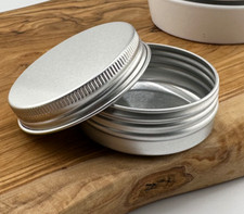 30 Pack 1 oz Aluminum Tin Jar with Screw Lid 30 ml Round Refillable Containers