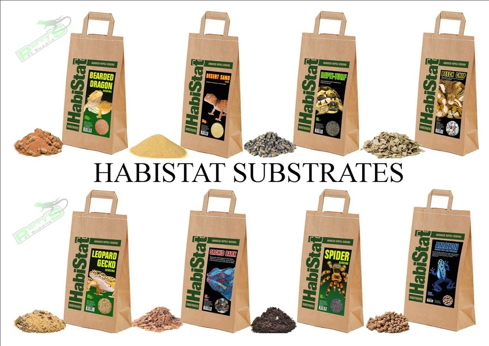 HabiStat SUBSTRATES - Bearded Dragon, Aspen, Beech Chips, Spider, Tortoise, Coir