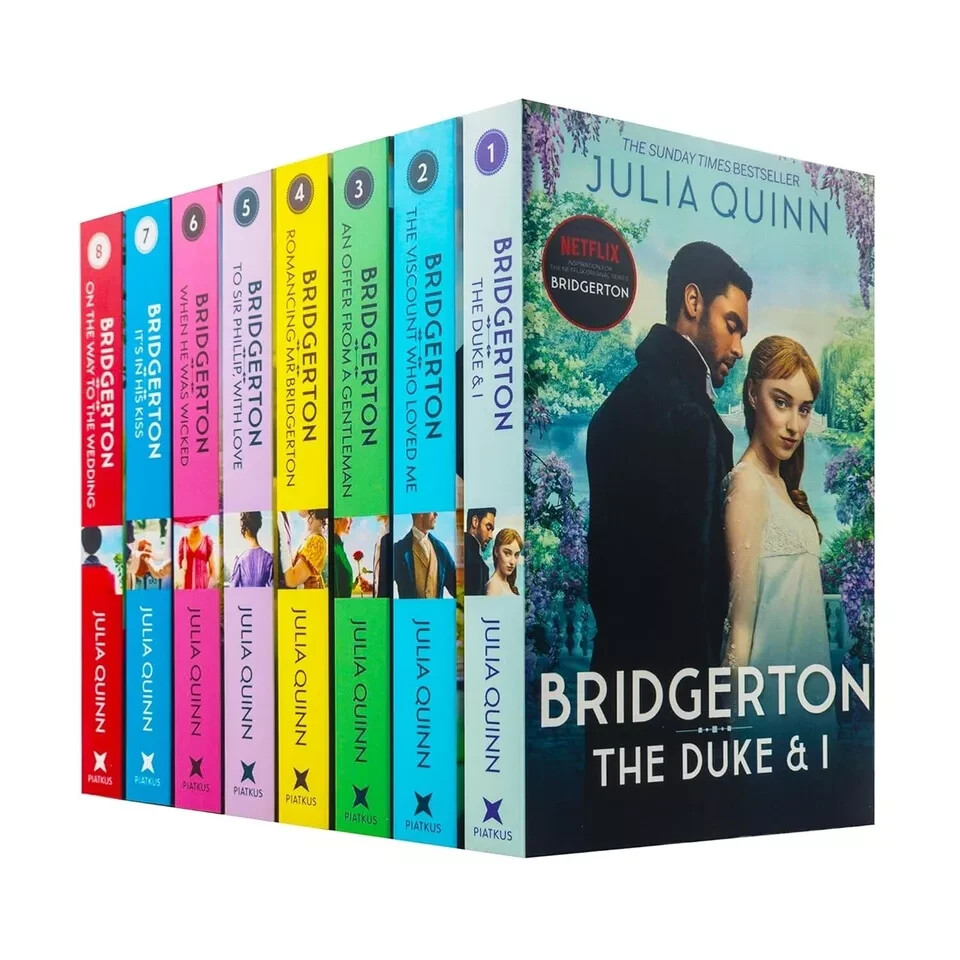 Bridgerton Family Book Series Complete Books 1 - 8 Collection Set by Julia Quinn