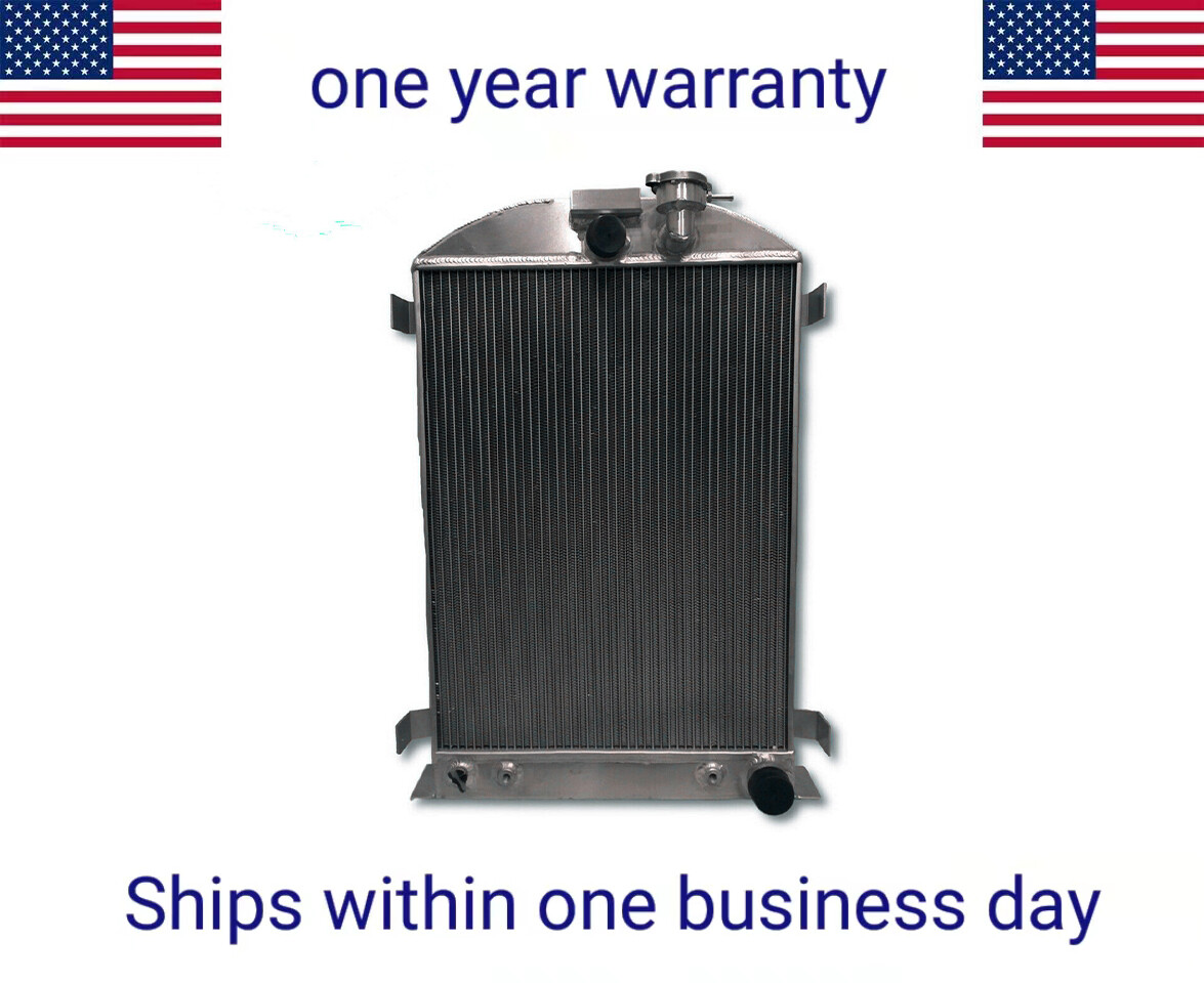1935-1936 Ford Chevy V8 CHEVY-V8-Engine 3 Rows Aluminum Radiator w ...