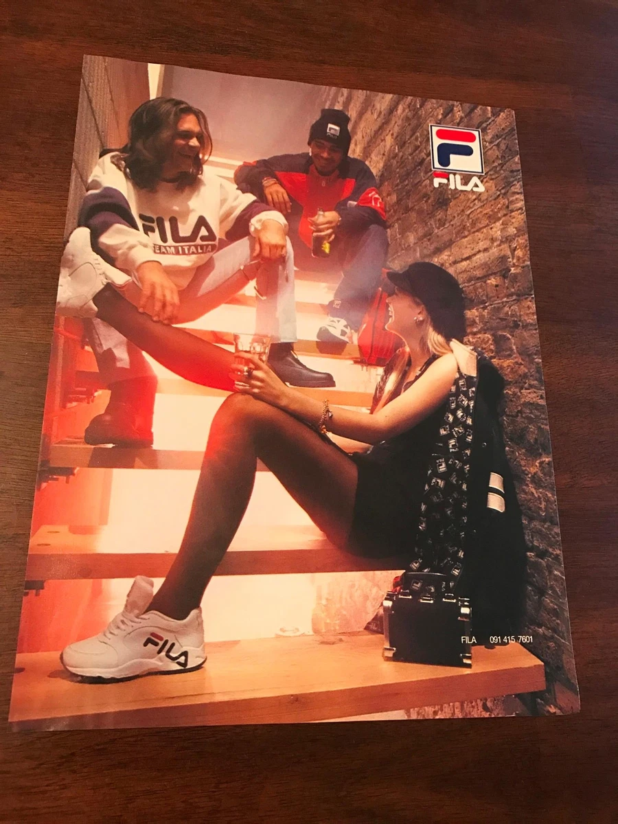 arm mengsel trompet 1994 VINTAGE 9X12 LONDON/UK PRINT Ad FOR FILA SHOES/CLOTHING SNEAKER TEAM  ITALIA | eBay