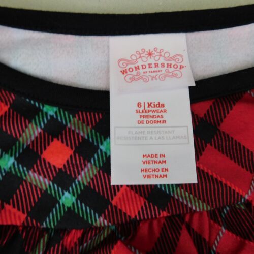 Kids Holiday Tartan Plaid Matching Family Pajama Nightgown - 6, Wondershop #4492 - Picture 7 of 8