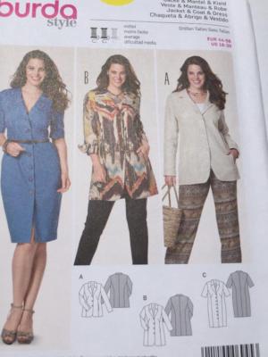 Burda Sewing Pattern 6945 Ladies Misses Dress Jacket Coat Size 18-30 ...