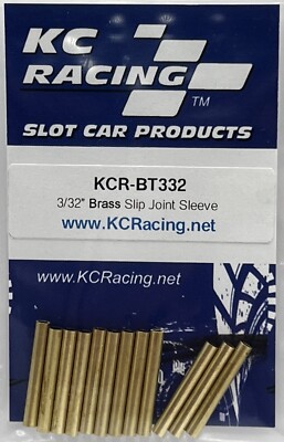 Slip Joint Brass Sleeves 3/32'' x 0.014  wall x 0.7  Long 1/24 Slot Car KC Racing