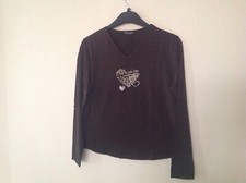 Bettybarclay Collection Size 14 Long Sleevedtop With Studded Heart Motif