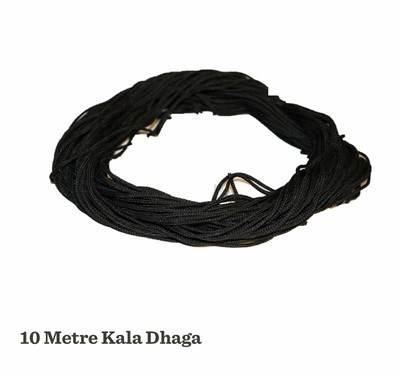  Black  Dhaga/Thread For Taweez Locket 10 Meter use as nazar dhaga pack of 2