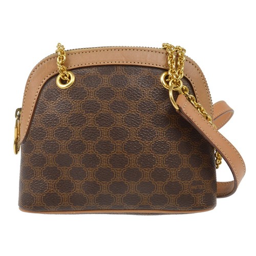 Celine Brown Macadam Chain Shoulder Bag M13 XX02390