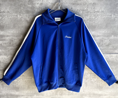 Attitude Makes Style Parlor Blue & White Track Jacket Size L Japan