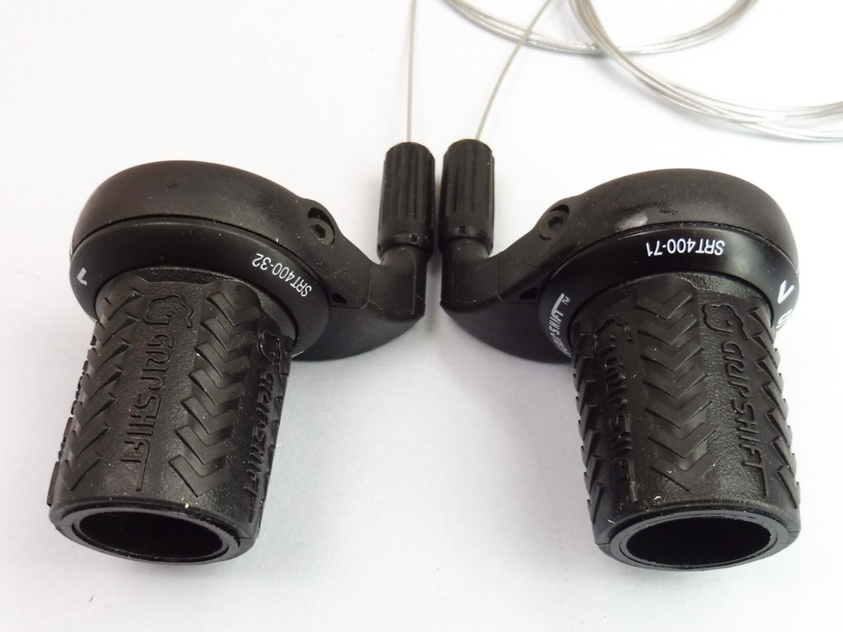 Shifters SRAM Grip Shift SRT400 3x7 Vitesses Pour VTT (rouge/noir) - Occasion, état Correct