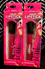 2pk IONI ESMERALDA FUCHSIA RED MATTE FINISH LIQUID LIPSTICK NO-SMUDGE COLOR LOT