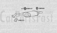 EXHY6002 Exhaust Rear Box Hyundai Accent 1.3 Petrol Saloon 01/2000 to 03/2003