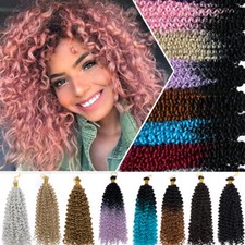Women Deep Water Wave Crochet Braids Twist Hair Extension Afro Curly Kinky Hair