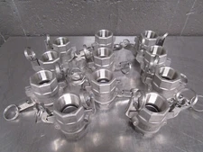 Lot of 8 new 1-1/2" Saflok Male and Female Couplers SS 316 SST