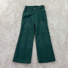 Vintage 70s Levi  s for Me Wide Leg Polyester Pants Sz 19M Green