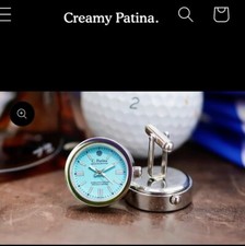 Creamy Patina Tiffany blue Watch Cufflinks 
