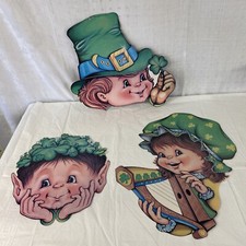 3 Beistle Co St Patrick  s Day Die Cut Out 1978 Vintage USA Made