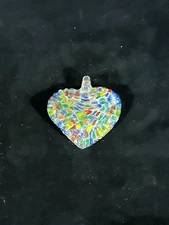 Murano Style Blown Glass Necklace Pendant Charm Beautiful Colors!!