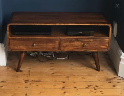 Vintage TV Ständer Modern Skandinavischer Stil Massivholz Medienschrank Dänisch Schrank