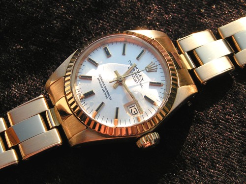 rolex datejust 6917 750 18k gold with gold band rolex lady 18k