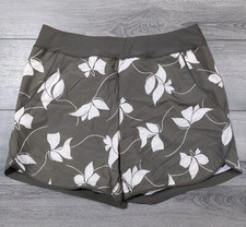 Womens Plus Size Swim Shorts Swimwear High Quality Olive Green Pattern Size