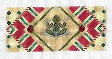 Imperial Frog on Golden Background "BB Insert" Needlepoint Canvas 6" x 2.75" LEE