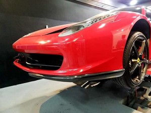 Details About Ferrari 458 Novitec Rosso Carbon Front Lip Plain Weave
