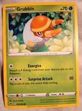 Pokémon Cards: Grubbin 15/159 | Common Regular | S&S: Crown Zenith - Pokémon TCG