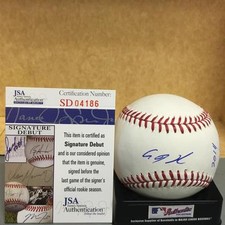 A.J. REED 2014 GOLDEN SPIKES SIGNATURE DEBUT M.L. SIGNED BASEBALL JSA SD04186