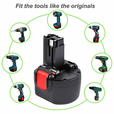Convient pour Bosch 4800mAh 9.6V batterie de remplacement PSR