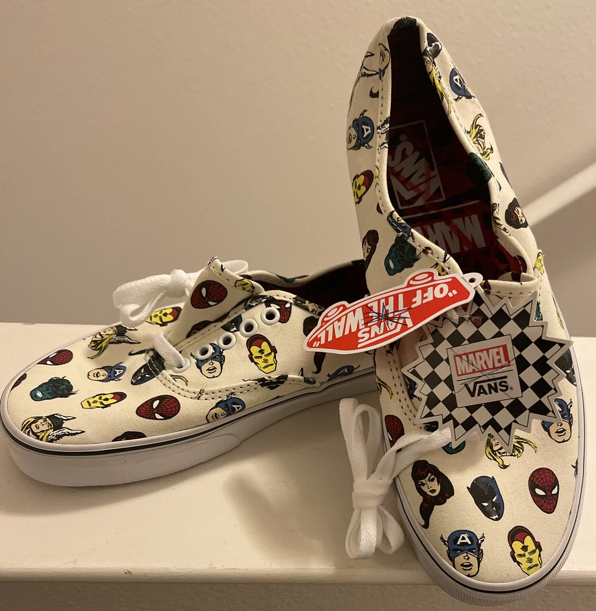 Beneden afronden Moet Speeltoestellen Size 9.5- VANS Authentic x Marvel Heads 2018 Men 9.5 Women 11 | eBay