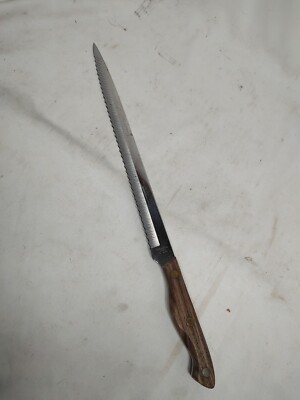 Vintage KNIFE Serrated LIFETIME CUTLERY JET-CUT 16  Stainless Blade D 400 Bread