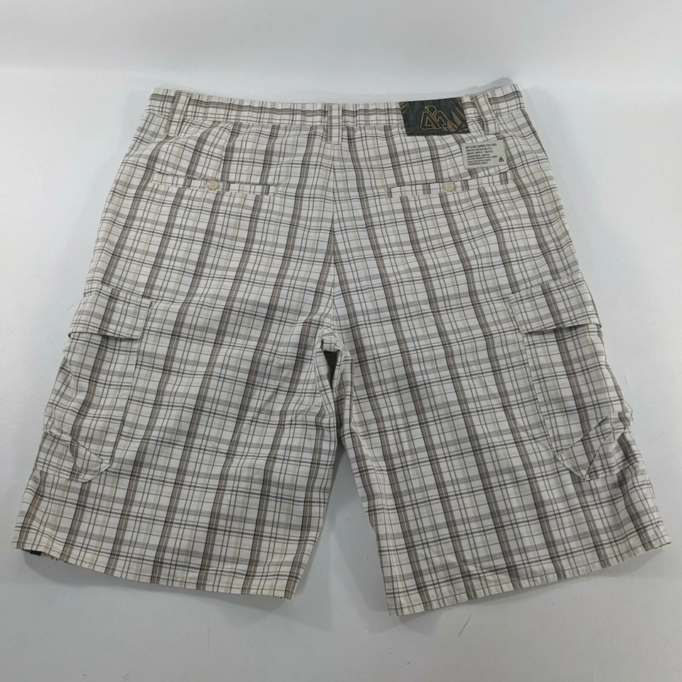 Pantalones cortos cargo a cuadros beige MATIX para hombre talla 33 Foto 2 de 4