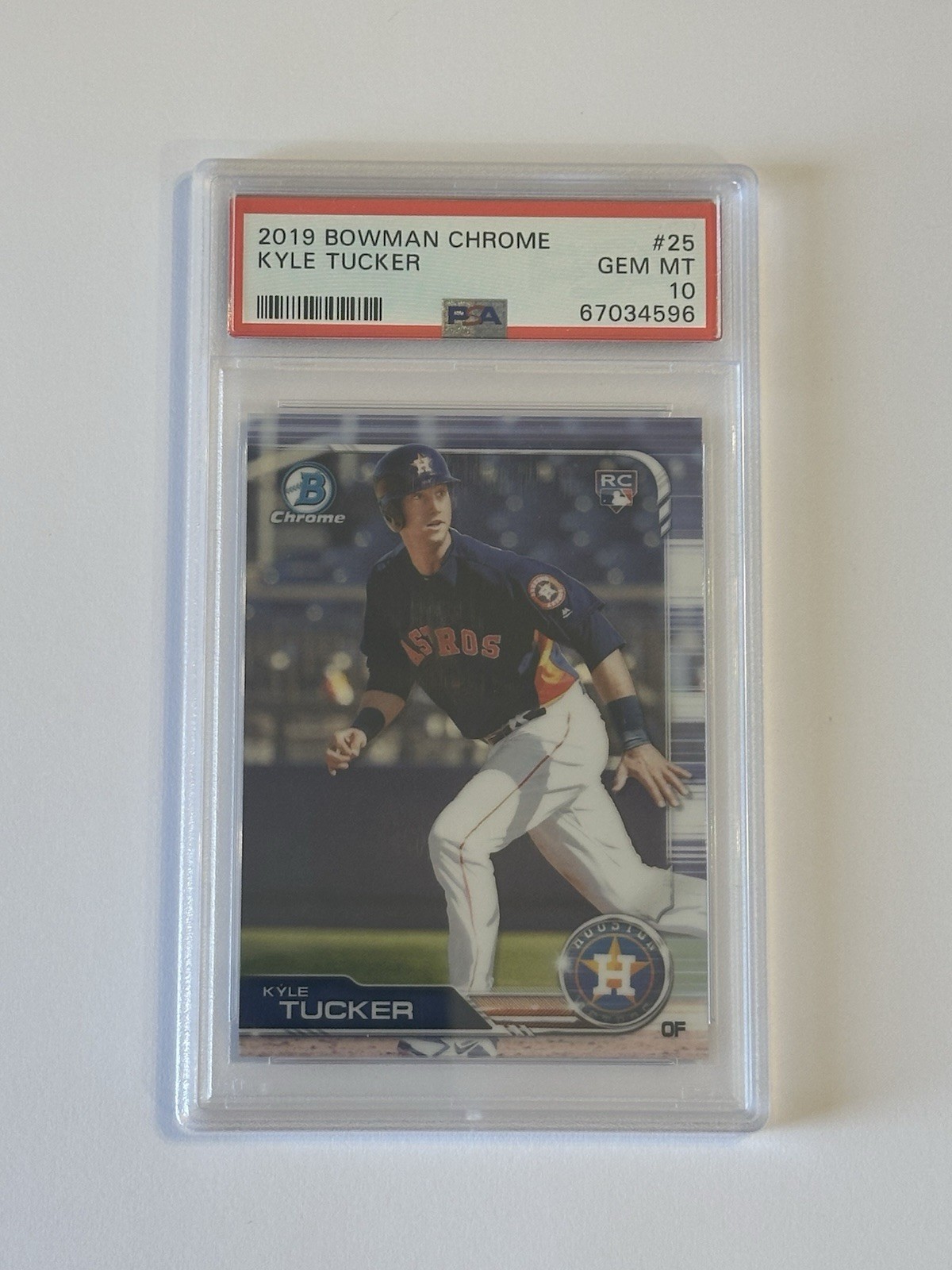 2019 Bowman Chrome Kyle Tucker Rookie RC #25 PSA 10